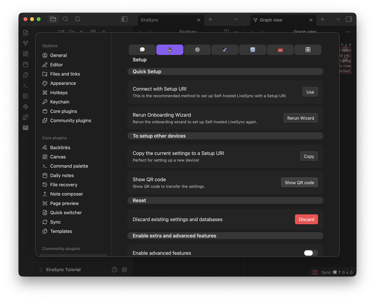 On computer: QR code settings